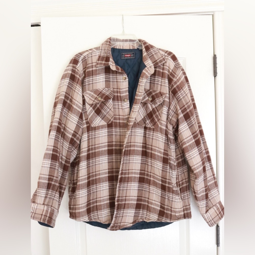 Wrangler Insulated Jacket, Quilted Interior, Button Up, Shacket, Flannel, coat